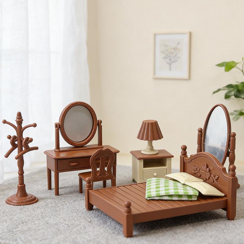 Bedroom Furniture - Set Furnitur Miniatur Rumah Boneka Baru,