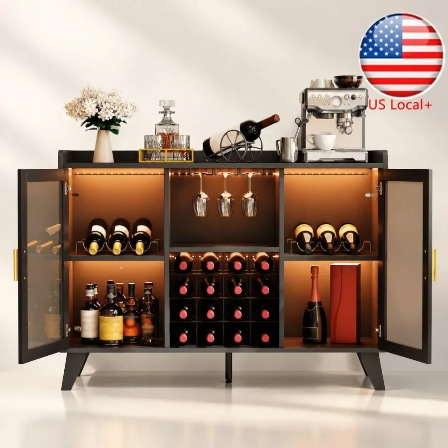 Storage - Lemari Bar dengan Lampu LED untuk