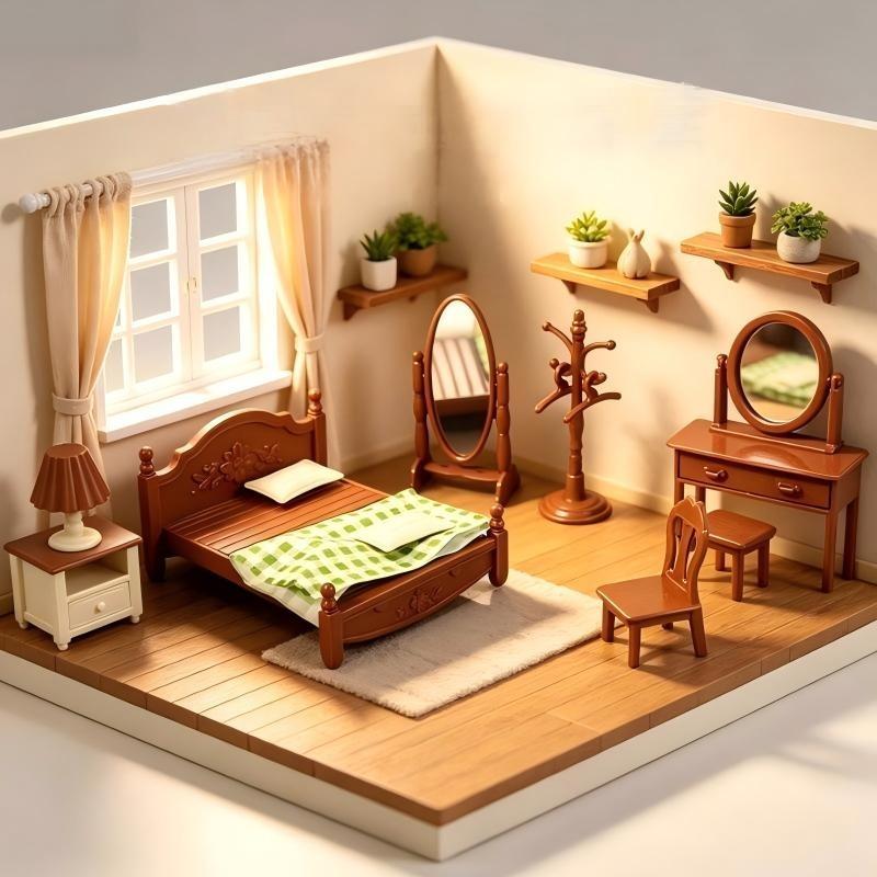 Set Furnitur Miniatur Rumah Bo - Bedroom Furniture ulasan dan harga