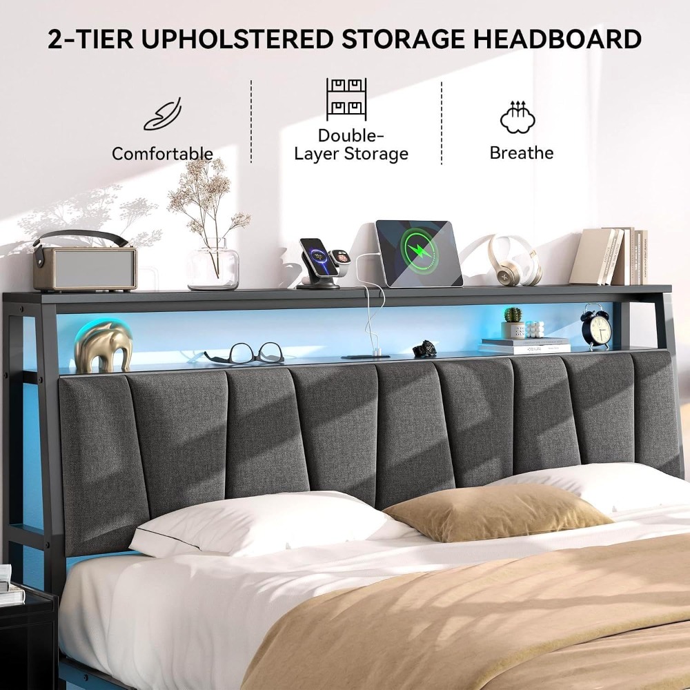 Rangka Tempat Tidur King Size  - King Size Bed Frame With Storage Drawers ulasan dan harga