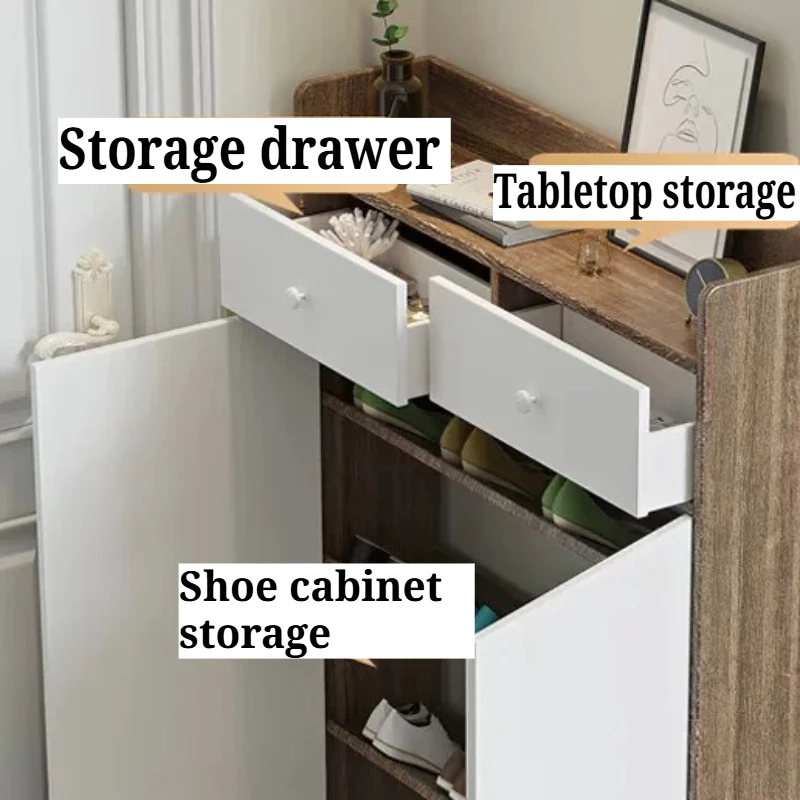 &Slim Lemari Sepatu 20cm, Peny - Shoe Rack Cabinet Narrow Entryway ulasan dan harga