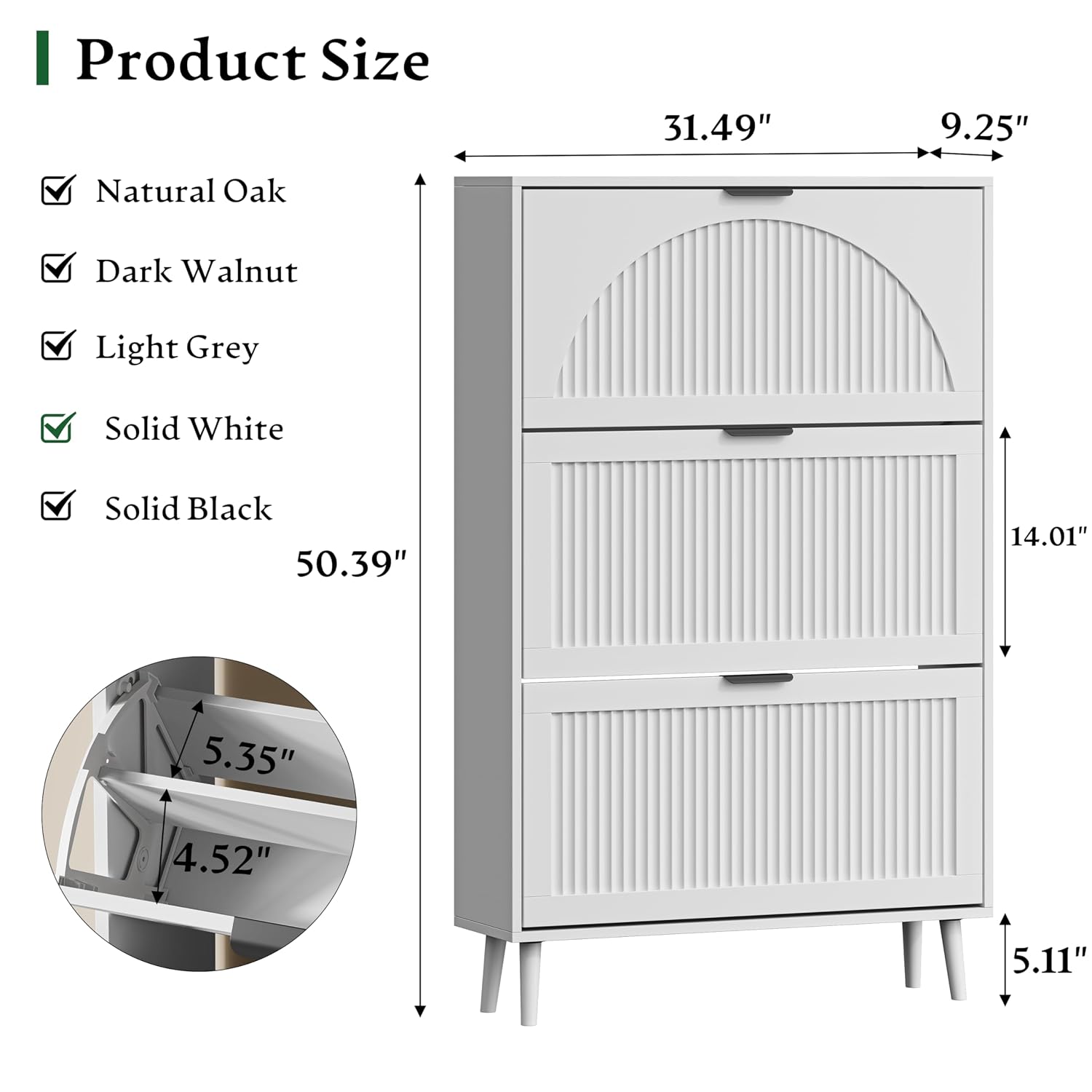 Lemari Sepatu 3 Laci Lipat, Ti - Shoe Rack Cabinet Narrow Entryway ulasan dan harga