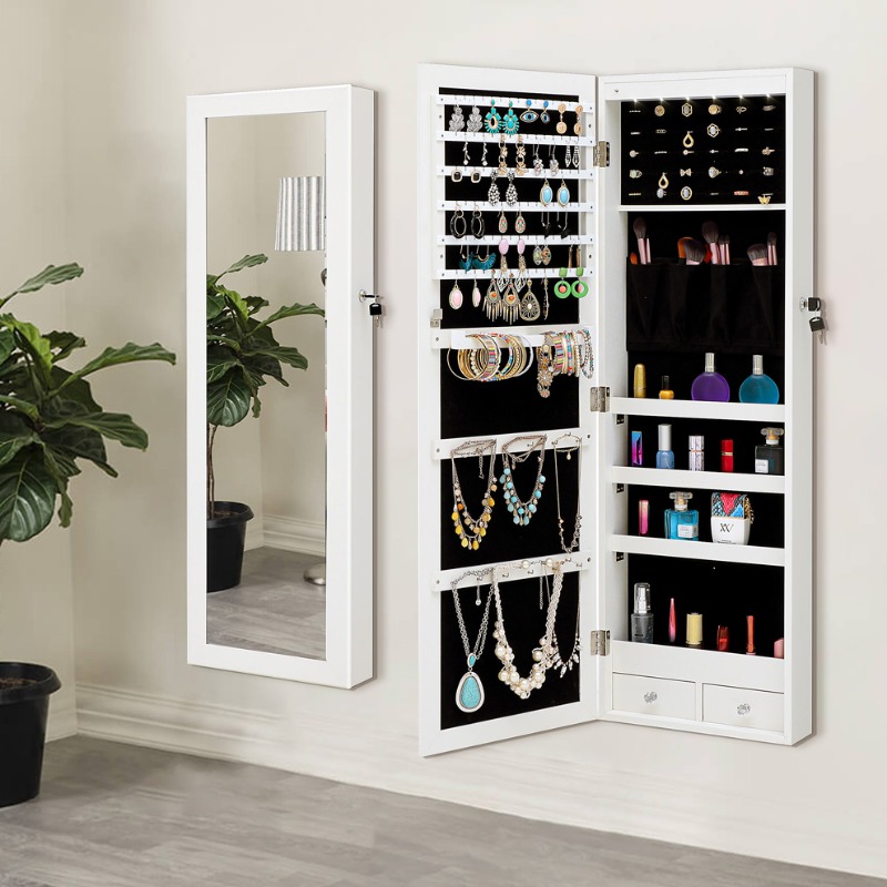 Cermin rias badan penuh, cermi - Full Length Mirror Jewelry Armoire ulasan dan harga