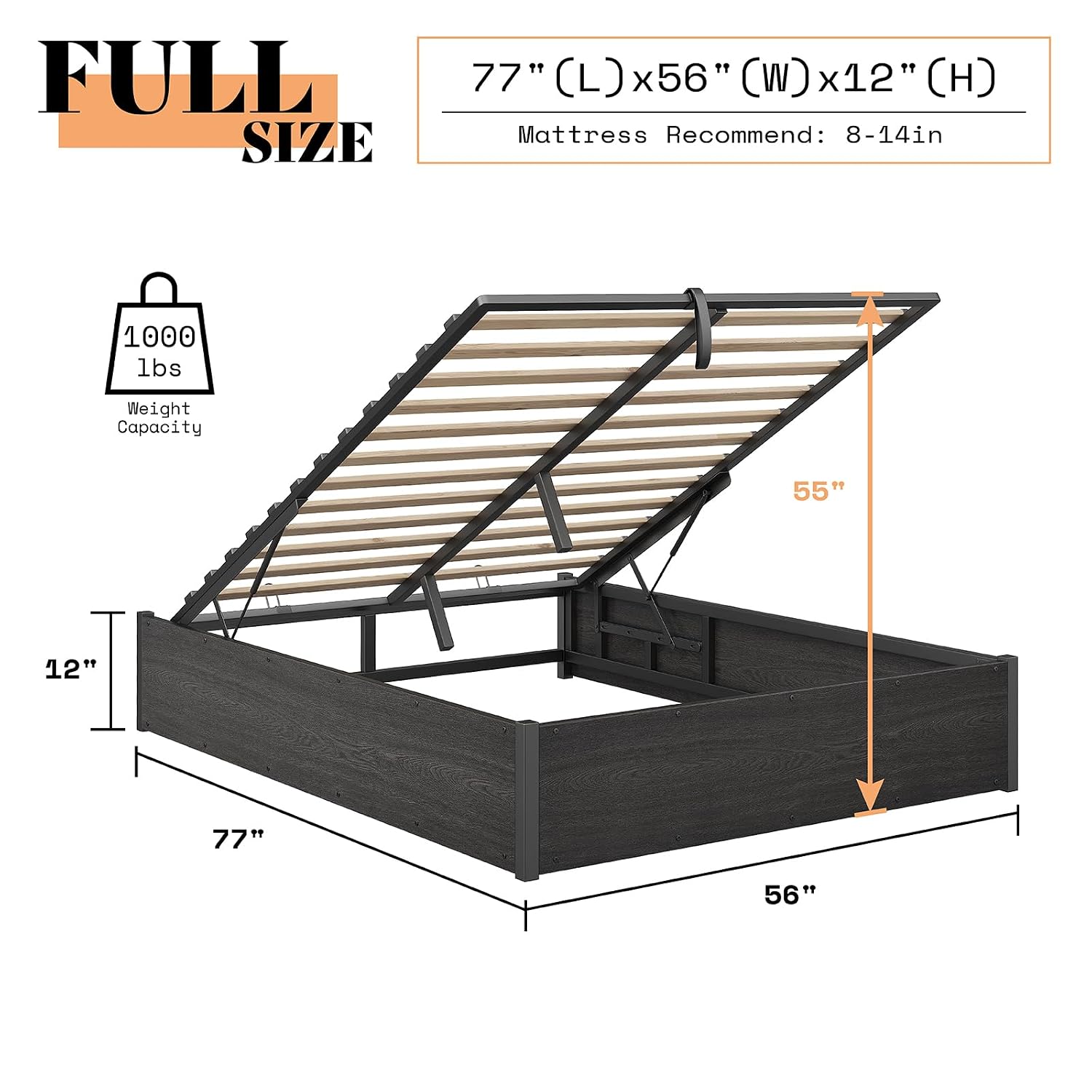 Rangka Tempat Tidur dengan Pen - Gas Lift Storage Bed Hydraulic ulasan dan harga