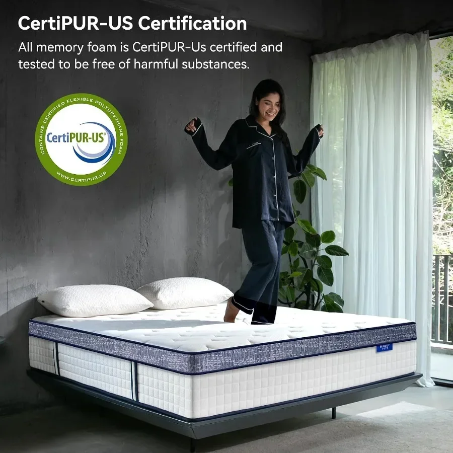 Kasur Queen, Kasur Hibrida Uku - Memory Foam Mattress In A Box Queen ulasan dan harga