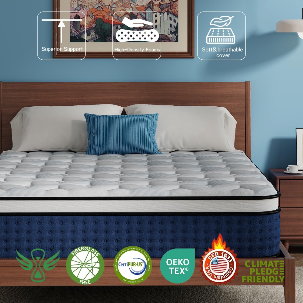 Kasur Queen, Kasur Queen Ukura - Memory Foam Mattress In A Box Queen ulasan dan harga